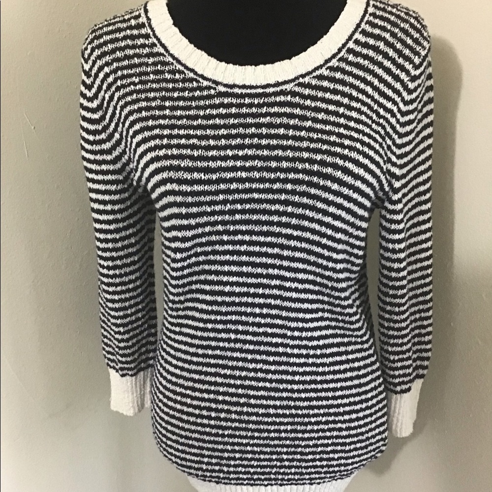 Banana Republic Sz Small Navy White Sweater